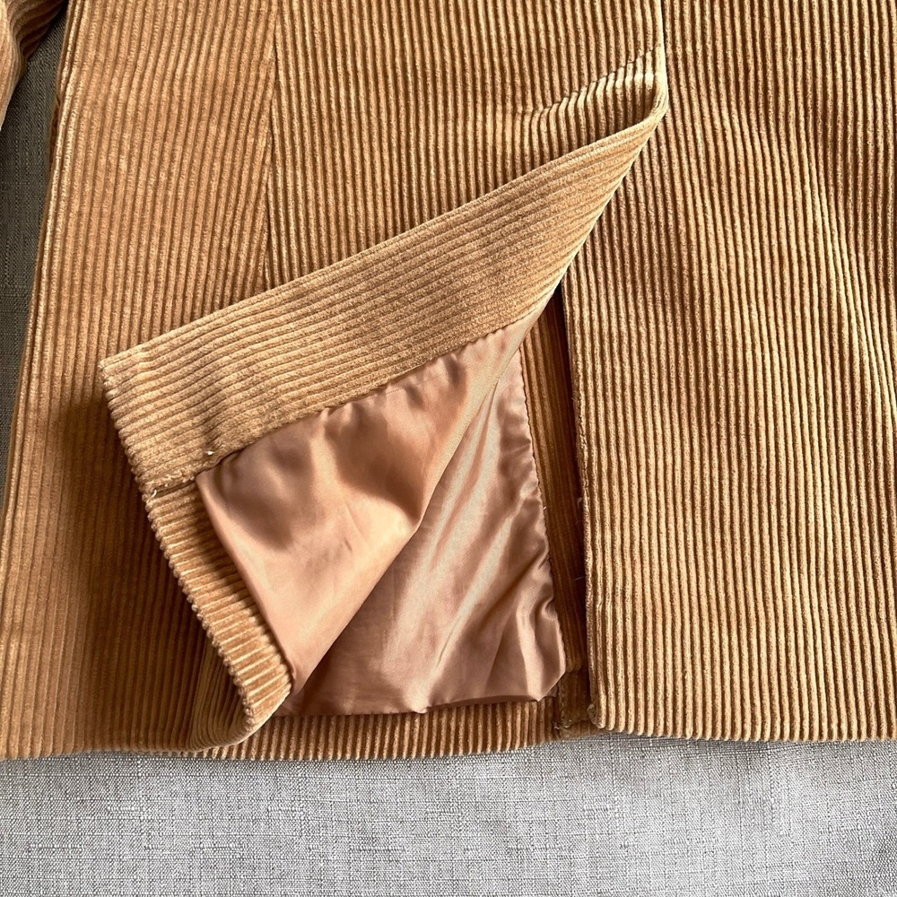 J.Crew Corduroy Blazer Jacket Camel Brown Preppy Academia Old Money Women Size 2 - Picture 10 of 16